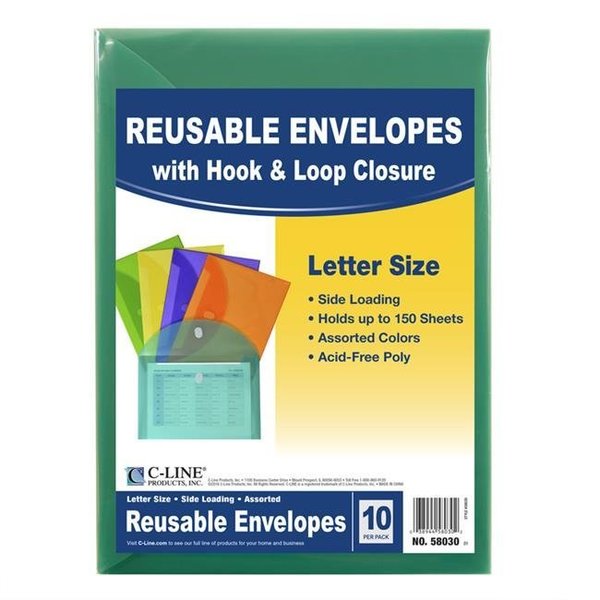 C-Line Products C-Line Products CLI58030-2 Xl Reusable Envelopes - 10 Per Pack - Pack of 2 CLI58030-2